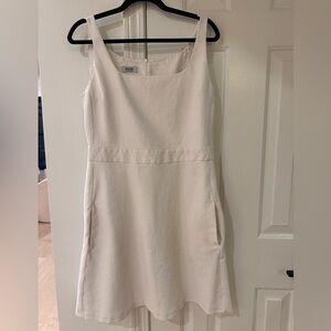 Moschino Cheap & Chic A Line Ribbed White Cotton Dress (Size XL)